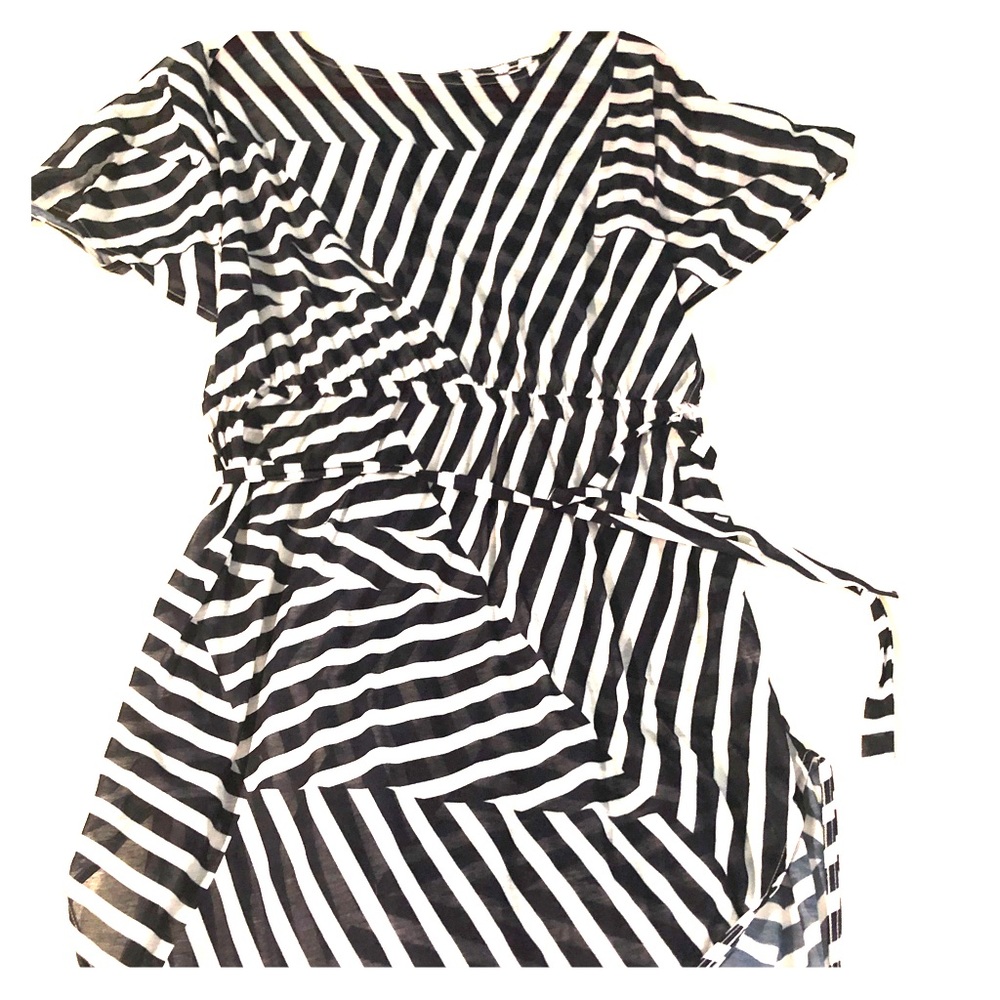 Navy and White Dress / Swim Cover Up